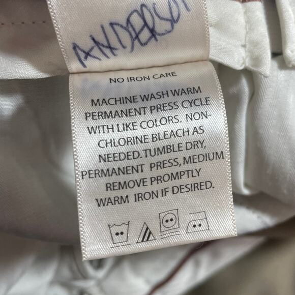 Haggar Mens Pants 44x30 Khaki Straight Leg Business Casual Neutral Travel Basics - Picture 10 of 12